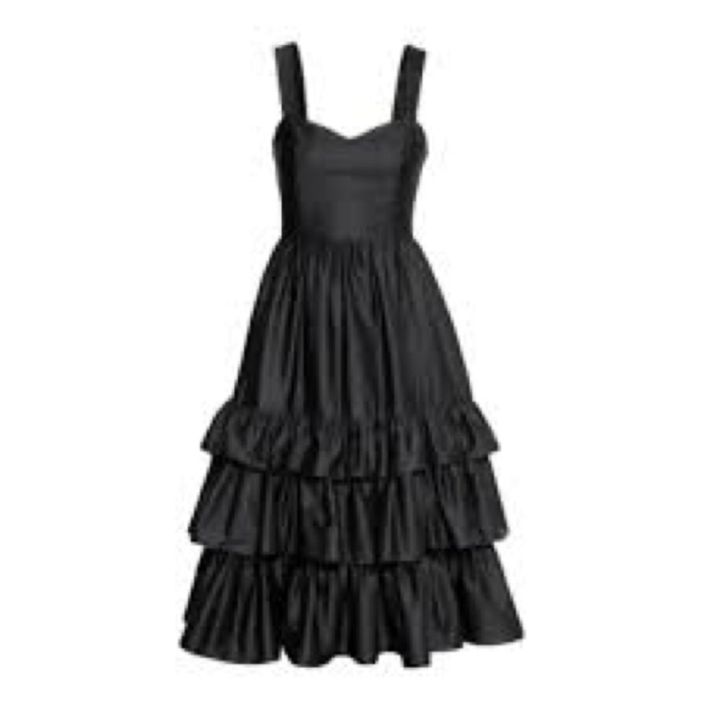 H&M premium 100% cotton Tiered Midi Dress - Picture 1 of 3